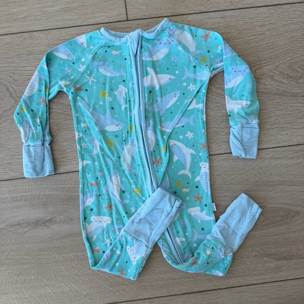 Little Sleepies Shark Soirée Zippy, 3-6M